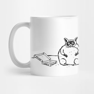 Fat Raccoon Outline Mug